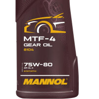 4x MANNOL MTF-4 Getriebeoel 75W-80 API GL-4, 1L