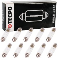 TECPO Kennzeichenleuchte, T11x38, C5W, 30 Stück