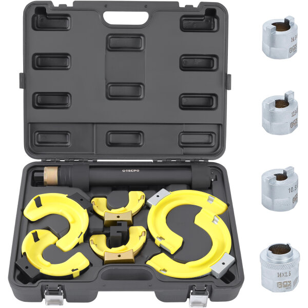 TECPO Federspanner-Satz mit 3 Backenpaaren + BGS Federbein-Einsatz-Satz, 4-tlg.