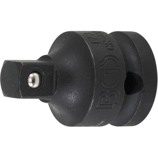 BGS Kraft-Steckschlüssel-Adapter | Innenvierkant 12,5mm (1/2") - Außenvierkant 10mm (3/8")