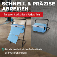 12x TECPO Putzrolle blau 2-lagig, 23x30 cm, MINI-300