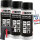 3x TECPO Thermolack Auspufflack Ofenlack 800°C schwarz 400 ml + Pistolengriff