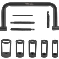 TECPO Universal Ventilfederspanner-Satz, 16-30 mm + Hochtemperatur Silikon Dichtung HSD 30 schwarz 200 ml