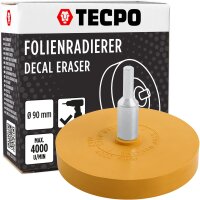 TECPO Reifen-Ventilschaft-Einziehwerkzeug + Kunststoffschaber + Folienradierer Ø 90 mm
