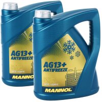2x5 Liter Mannol Advanced Kühlerfrostschutz AG13+...