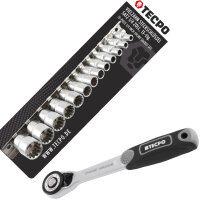 TECPO Vielzahn Steckschlüssel Satz 1/4 Zoll mit...