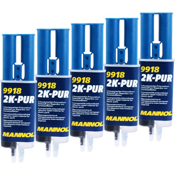 5x MANNOL 2K-PUR, 2-Komponenten-Kleber, 30g
