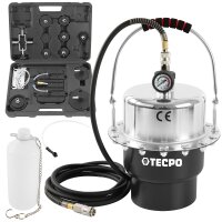 TECPO Druckluft Bremsenentlüftungsgerät 5L + E20 Adapter