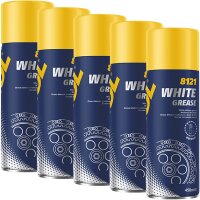 5x MANNOL 8121 White Grease Schmierung, 450 ml