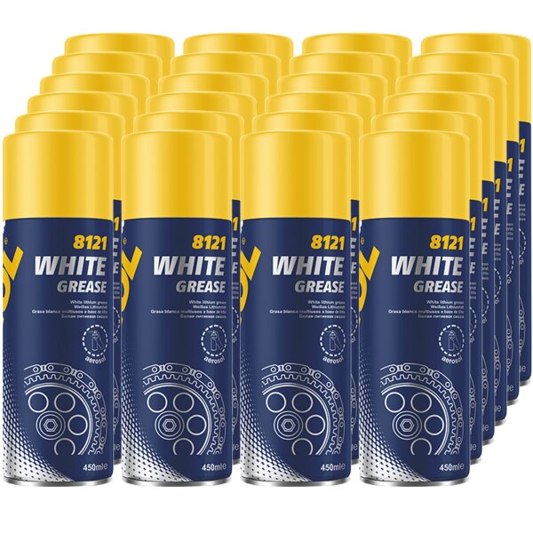 24x MANNOL 8121 White Grease Schmierung, 450 ml