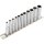 TECPO Steckschlüssel Satz, tief, 1/4 Zoll, 4-13 mm, 11-tlg. + BGS Umschaltknarre, kunststoff-ummantelt | Abtrieb Außenvierkant 6,3 mm (1/4")