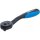 TECPO Steckschlüssel Satz, tief, 1/4 Zoll, 4-13 mm, 11-tlg. + BGS Umschaltknarre, kunststoff-ummantelt | Abtrieb Außenvierkant 6,3 mm (1/4")