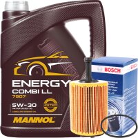 BOSCH Ölfilter + MANNOL Energy Combi LL 5W-30 API...