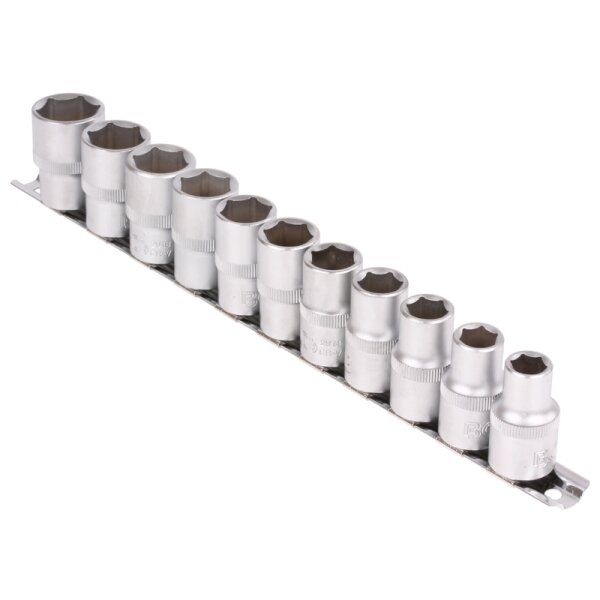 BGS Steckschlüsseleinsatz-Set, 12,5 (1/2), 6-kant, 10 - 21 mm, 11-tlg.