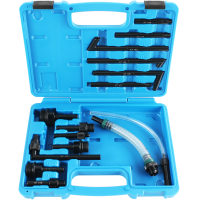 TECPO Getriebeöl-Einfüllgerät, Öleinfüllgerät 7.5 L, 15 Adapter + MANNOL  ATF Servoöl, Dexron III, 2x 4 Liter
