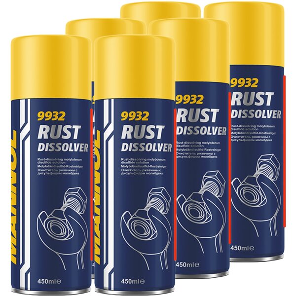6x MANNOL 9932 Rostlöser, 450 ml