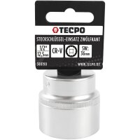 2x TECPO Steckschlüssel-Einsatz Zwölfkant SW 36 mm, 12,5 mm (1/2")