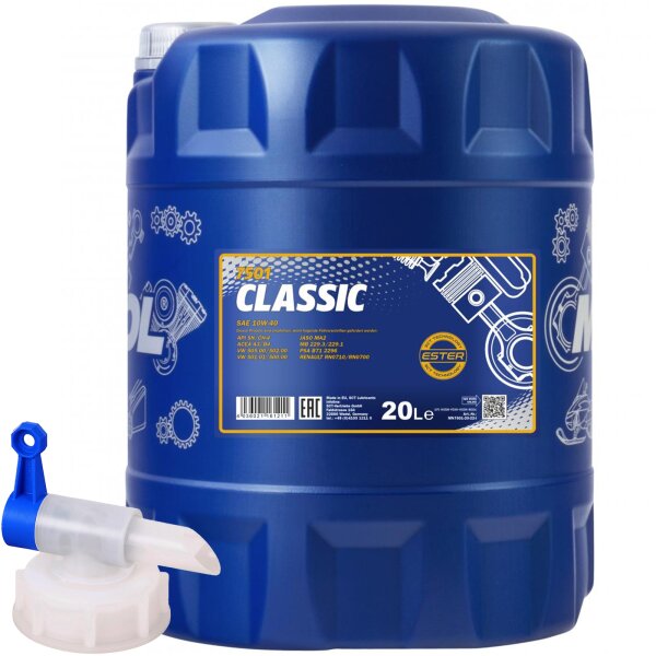MANNOL Classic 10W-40 API SN/SM/CF, 20 Liter