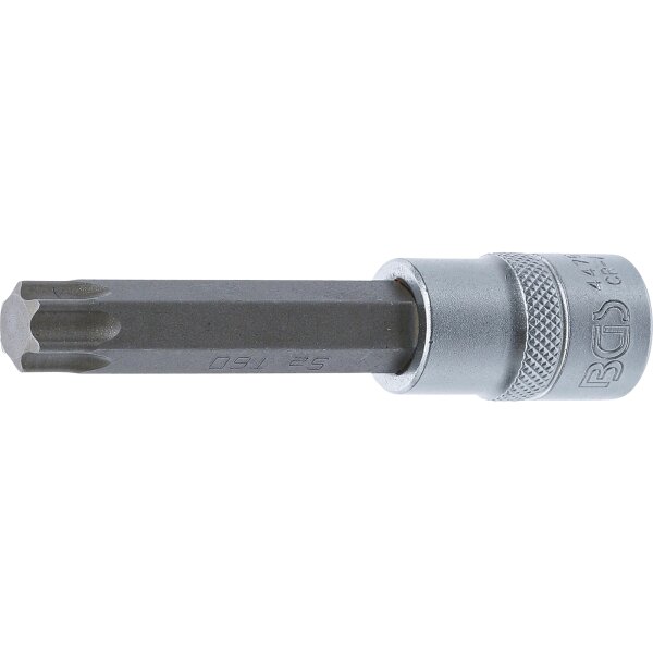 BGS Bit-Einsatz | Länge 100 mm | Antrieb Innenvierkant 12,5 mm (1/2") | T-Profil (für Torx) T60