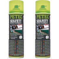 2x PETEC Seilfett, Drahtseil- & Zahnradfett Spray,...