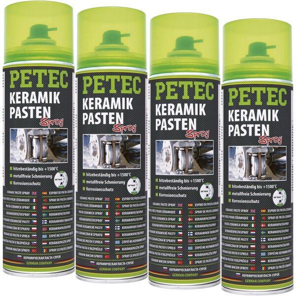 4x PETEC Keramikpastenspray, 500 ml