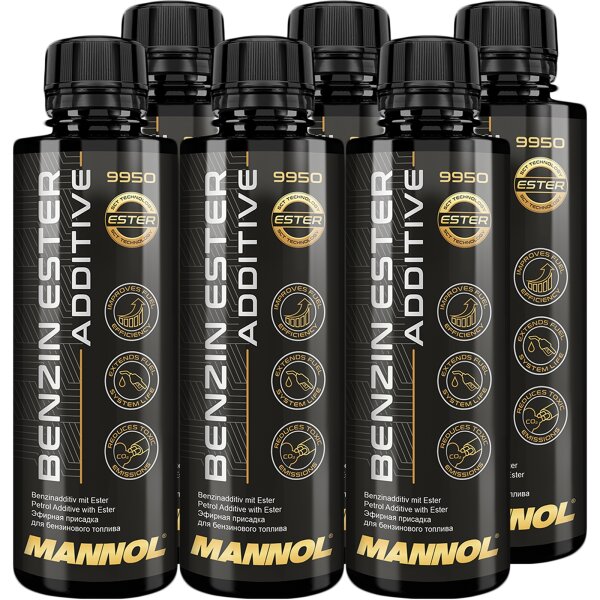 6x MANNOL Benzin Ester Additive, 250 ml