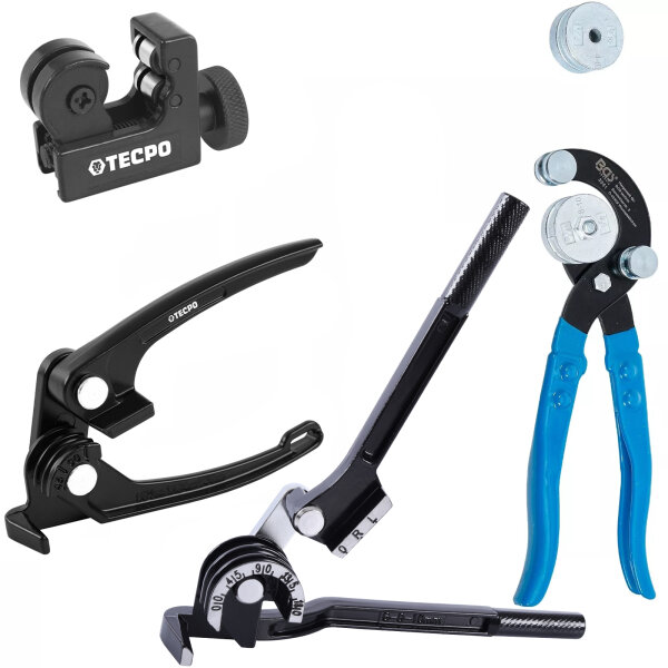 TECPO Rohrschneider + Rohr-Biegezangen Set