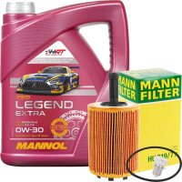 MANN-FILTER Ölfilter + MANNOL Legend Extra 0W-30 5L