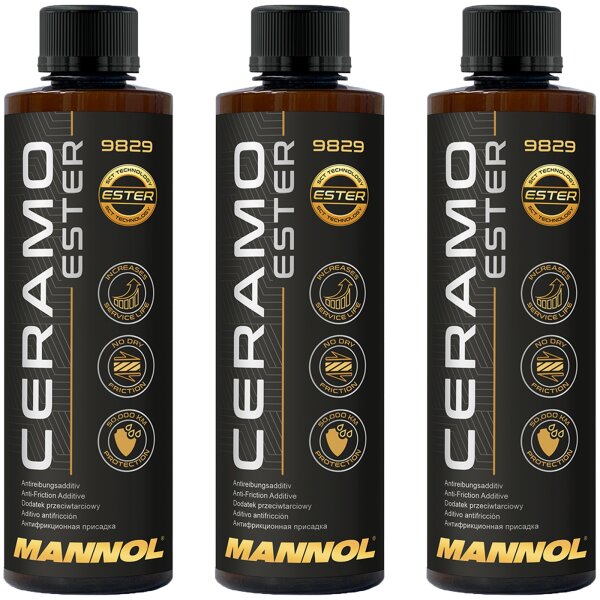 3x MANNOL Ceramo Ester, 250mL