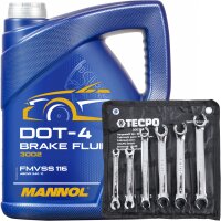 MANNOL Bremsflüssigkeit Brake Fluid DOT-4, 5L +...