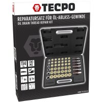 TECPO Reparatursatz für Öl-Ablass-Gewinde, 114-teilig + MANNOL 9916 Gasket Maker Dichtungsersatz, 85g