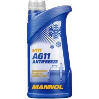 6x MANNOL Antifreeze AG11 (- 40°C) Blau, 1L
