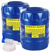 2x MANNOL Kühlerfrostschutz Gelb AG13+ ,20L + DIN61...