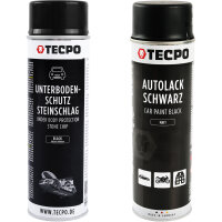 TECPO Unterbodenschutz Bitumen schwarz, 500 ml + Autolack...