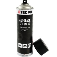 TECPO Unterbodenschutz Bitumen schwarz, 500 ml + Autolack schwarz matt 500 ml