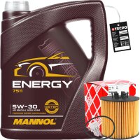 FEBI ÖLFILTER + 5L Mannol Energy 5W-30 Motor-öl