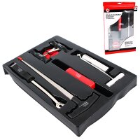 PETEC Scheibenkleber-Set + Windschutzscheiben Ausbauset + Druckluft-Kartuschenpresse + 2x Gummisauger Ø 115 mm