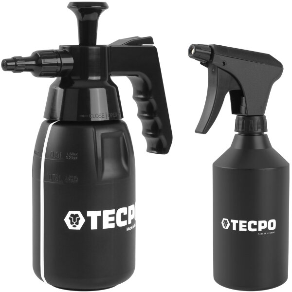 TECPO Druckpumpzerstäuber Bremsenreiniger 1000ml +  500ml Handsrpüher