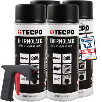 4x TECPO Thermolack Auspufflack Ofenlack 800°C...