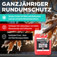 TECPO Kühlerfrostschutz G12+ -40°C, 5L + Kühlerreiniger Kühlsystem Additiv, 300 ml