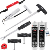 TECPO Windschutzscheibe-Reparaturset + 2x Scheibenkleber...