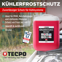 2x TECPO Kühlerfrostschutz G12+ -40°C, 10L