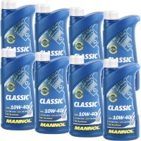 8x MANNOL Classic 10W-40 API SN/SM/CF, 1L