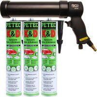 BGS Druckluft-Kartuschen-Pistole +3x PETEC Klebe- und...
