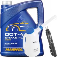 MANNOL Bremsflüssigkeit Brake Fluid DOT-4, 5L + BGS...