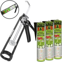 3x PETEC K&D Karosserie Klebe- und Dichtmasse 310 ml...