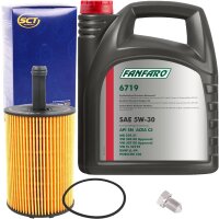 SCT Ölfilter + FANFARO 5W-30 VW 504.00 507.00, 5 Liter