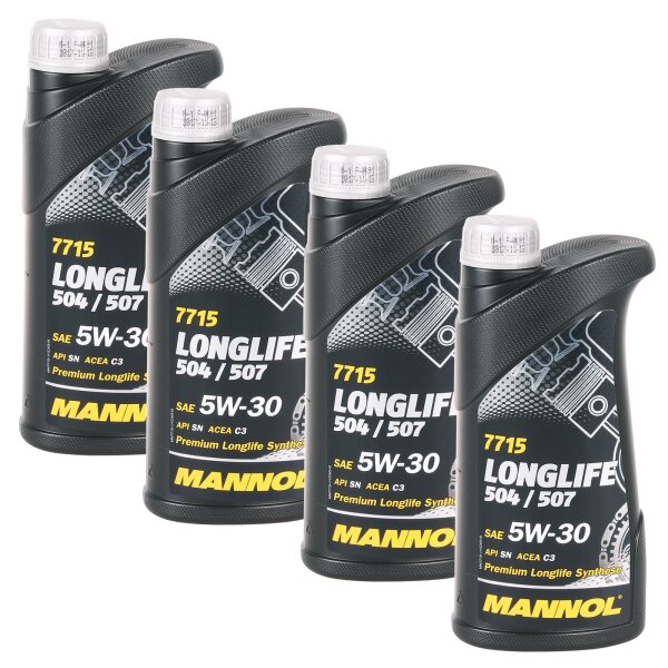 4x MANNOL 7715 LONGLIFE 504/507, 1L