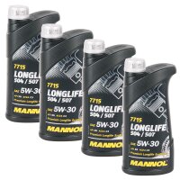 4x MANNOL 7715 LONGLIFE 504/507, 1L