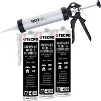 3x TECPO KKD 801 Karosserie Klebe- und Dichtmasse, 370g +...